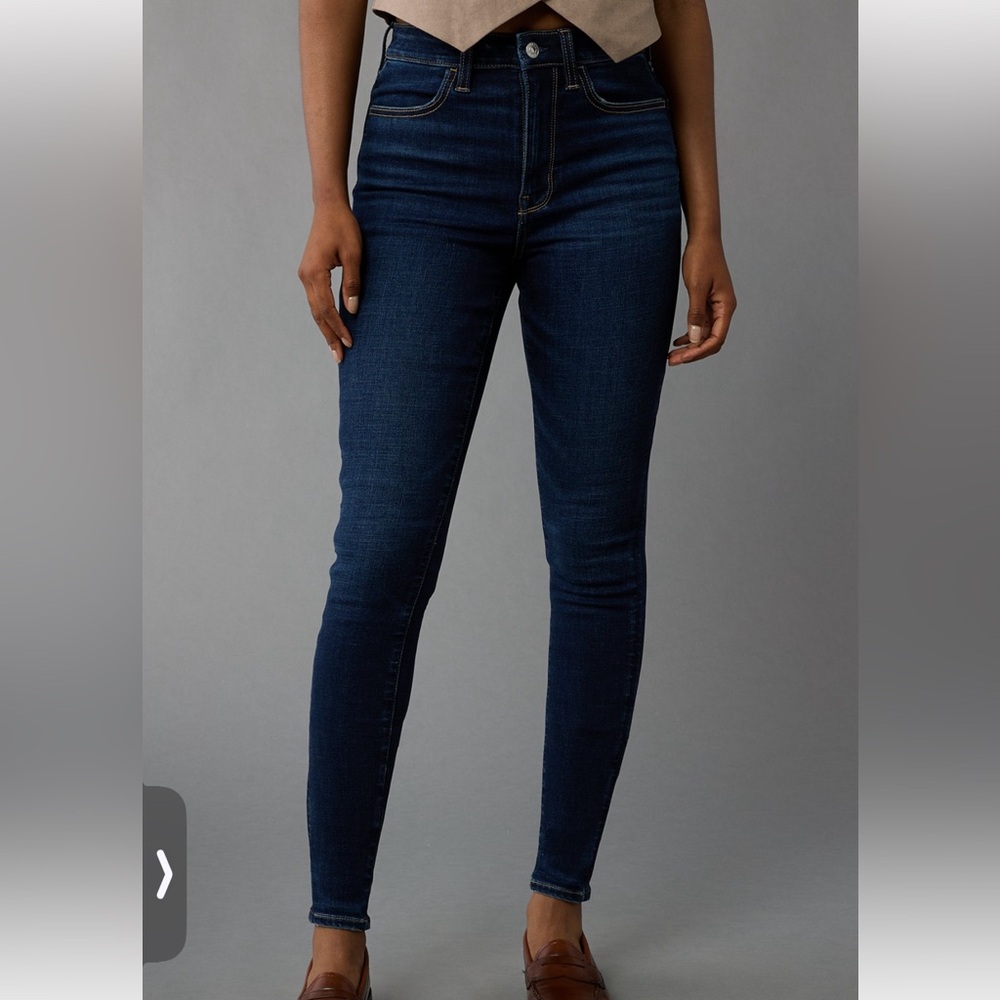 American Eagle Dark Blue super highrise jeggings
